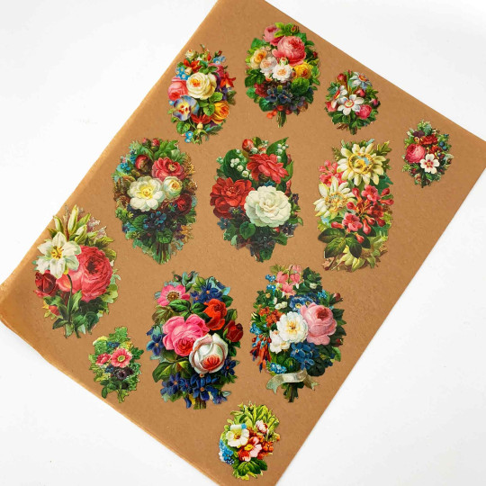 Mixed Bouquets Loose Flowers Paper Scrap Pack